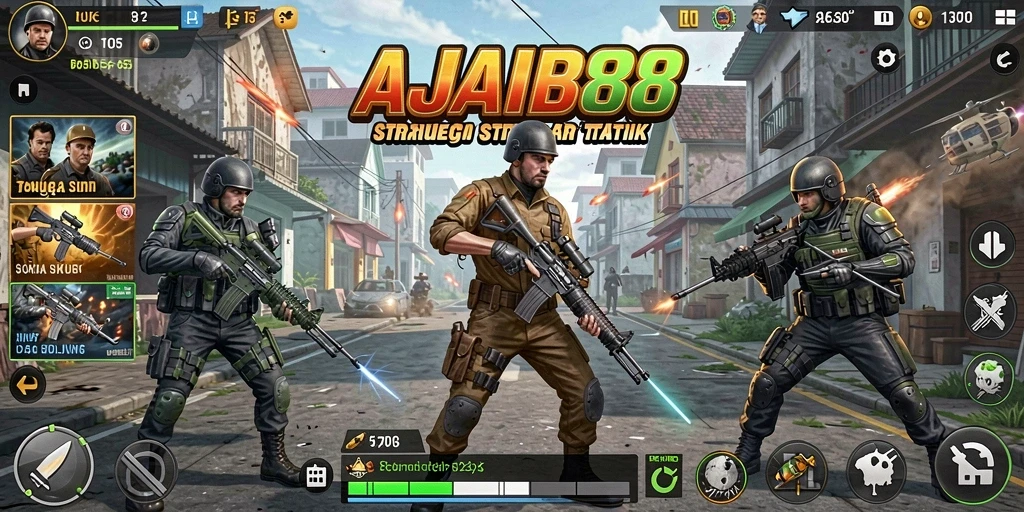 Screenshot gameplay AJAIB88 yang menampilkan pertempuran strategi.