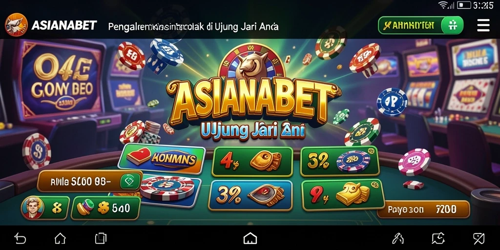 Tampilan gameplay ASIANABET dengan berbagai pilihan permainan kasino yang seru.