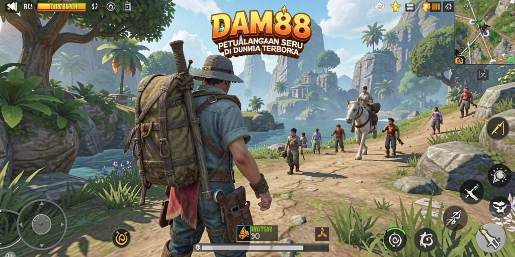Gambaran gameplay seru di dunia terbuka DAM88.