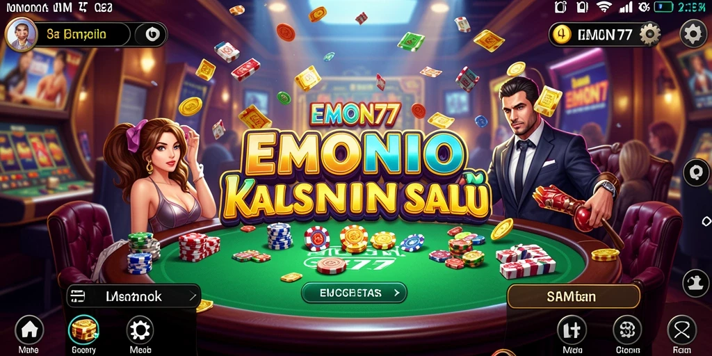 Tampilan menarik dari gameplay Kasino di EMON77 yang mendebarkan.