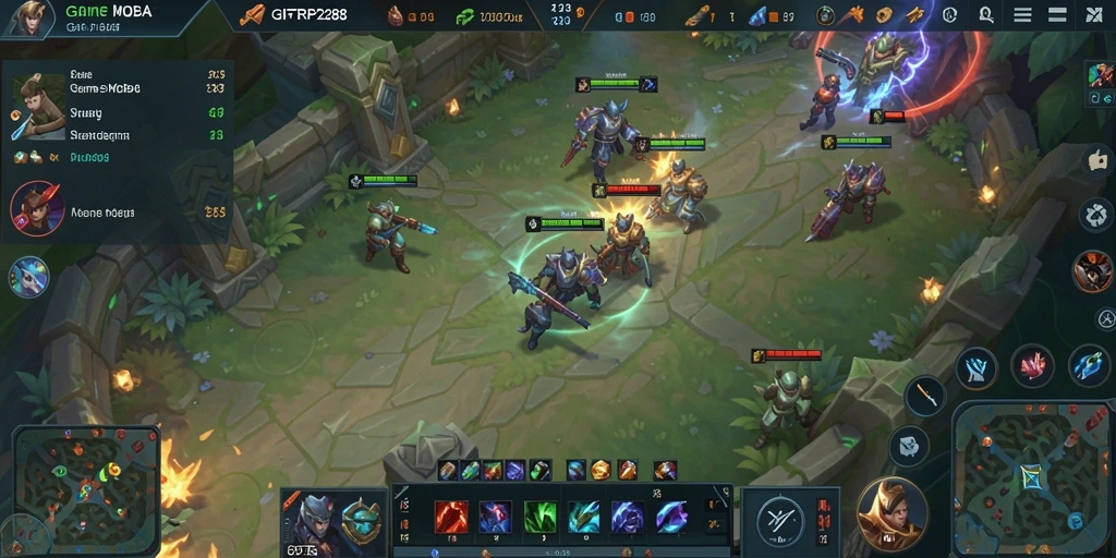 Tampilan gameplay seru dalam GIFTRP288 dengan aksi MOBA yang mendebarkan.