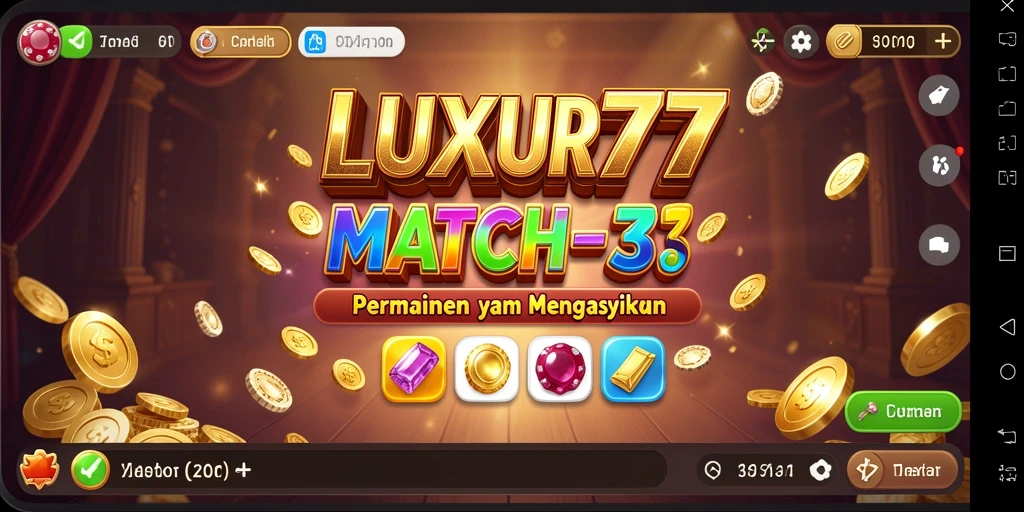 Tampilan gameplay seru dan penuh warna dari LUXURY777.