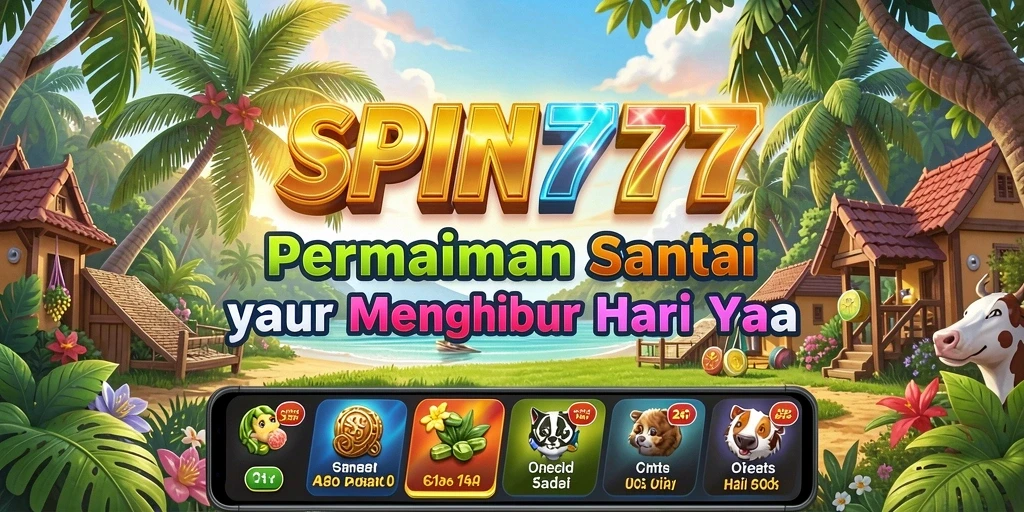 Tampilan gameplay SPIN777 yang ceria dan menantang.