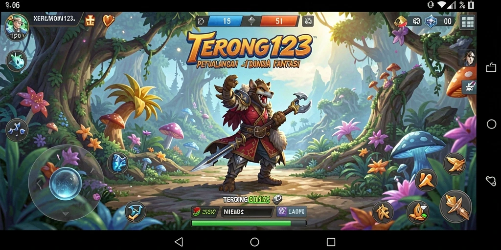 Tangkapan layar menunjukkan aksi pertempuran epik dalam game RPG.