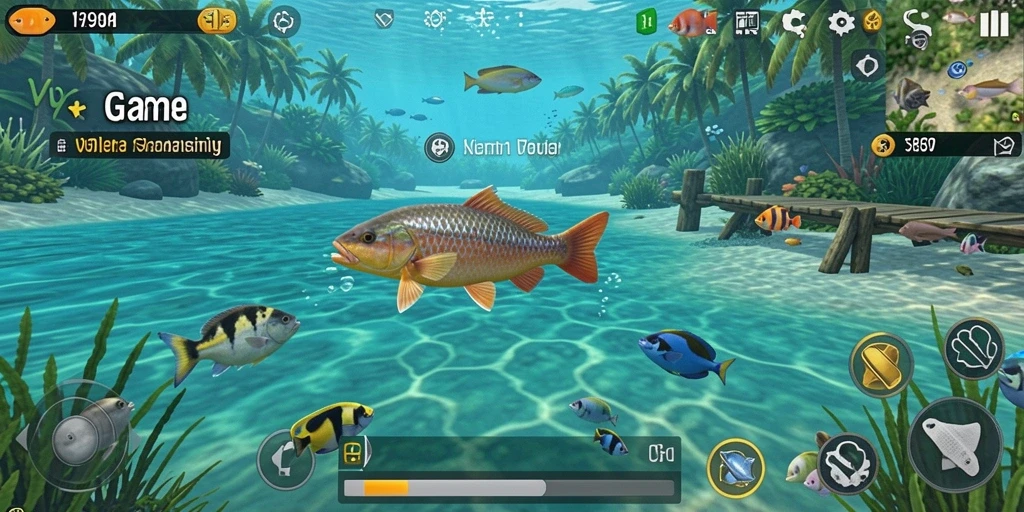 Tangkapan ikan besar dalam gameplay V98 yang mendebarkan.