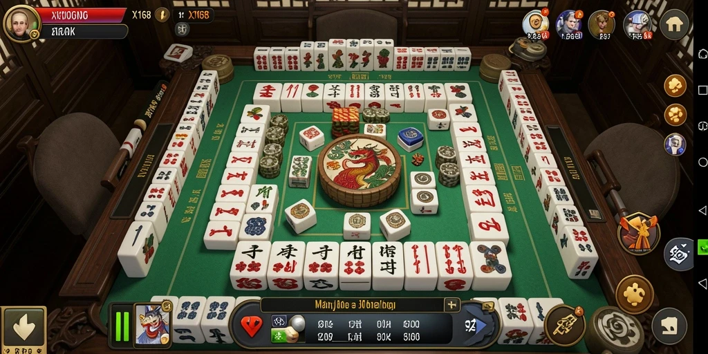Screenshot gameplay Mahjong X168 yang menampilkan keseruan permainan.